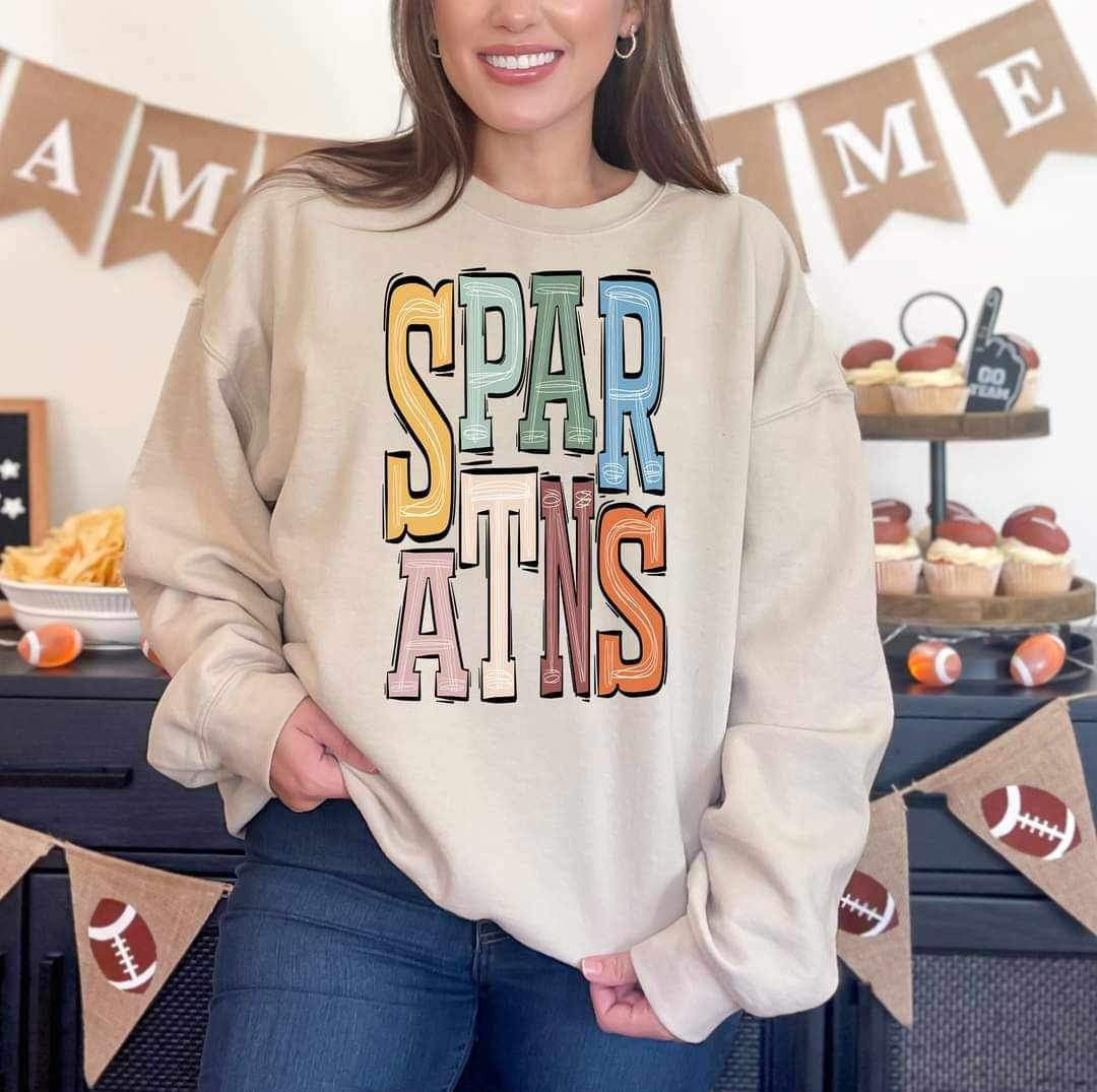 Spartans pastel font 16349 DTF Transfer