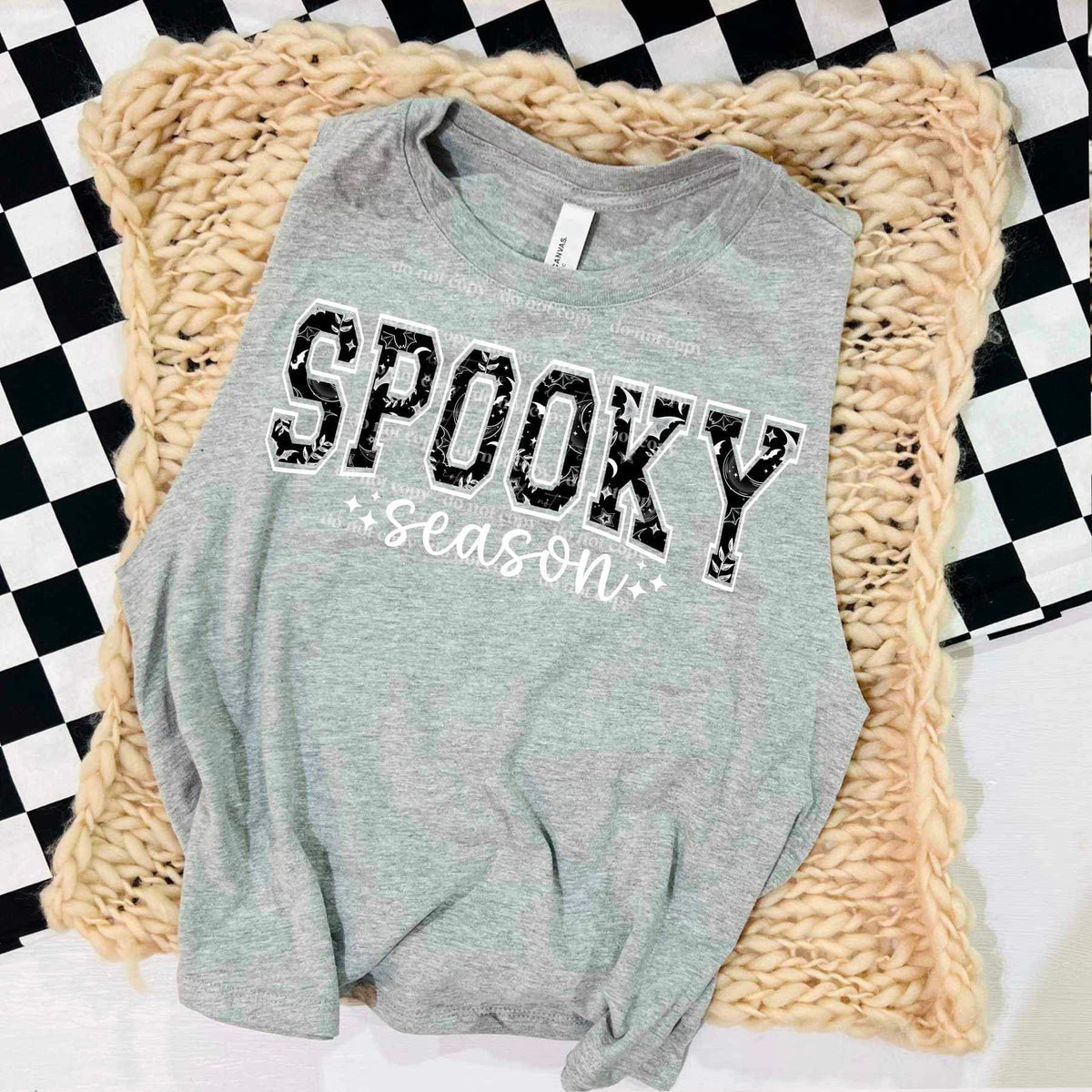 Spooky season grunge white outline (CSC) 34378 DTF Transfer
