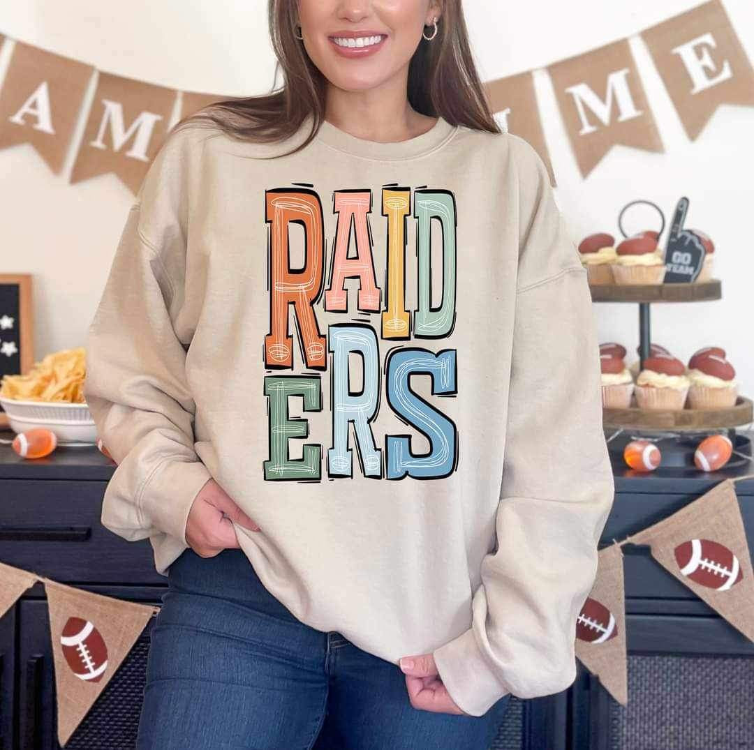 Raiders pastel font 16344 DTF Transfer