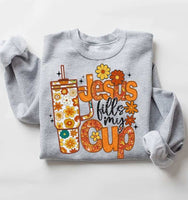 Jesus fills my cup fall colors 31936 DTF transfer