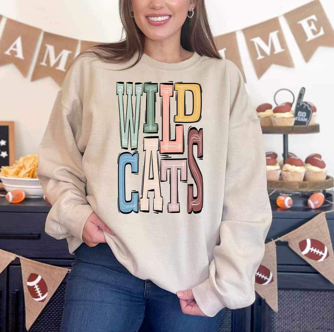 Wildcats pastel font 16331  DTF Transfer