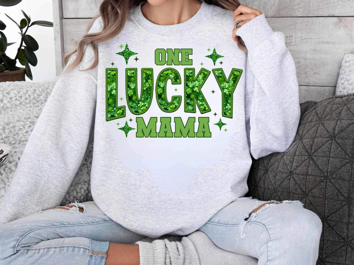 One lucky mama clover filled (WSB) 21482 DTF transfer