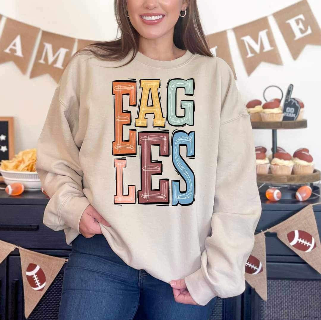 Eagles pastel font 16326 DTF Transfer