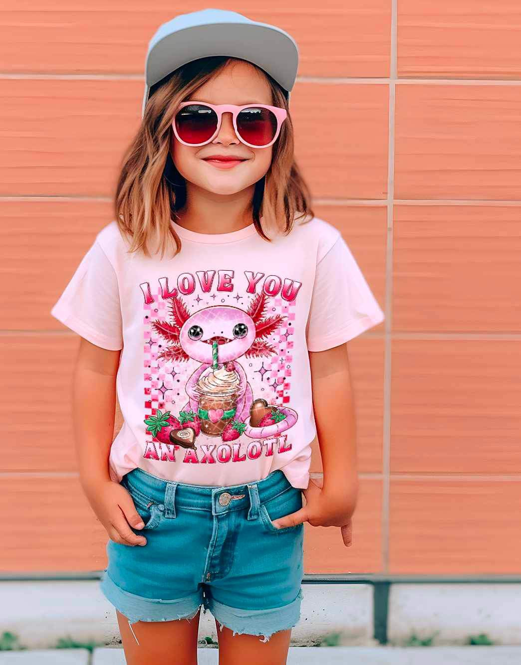 love you an axolotl PINK 21594 DTF transfer