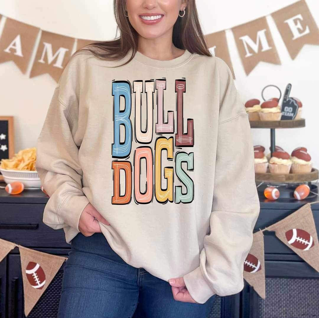 Bulldogs pastel font 16324 DTF Transfer