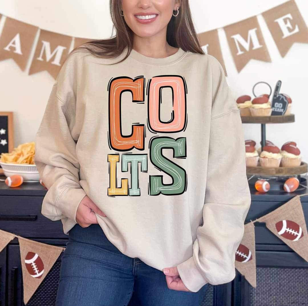 Colts pastel font 16311 DTF Transfer