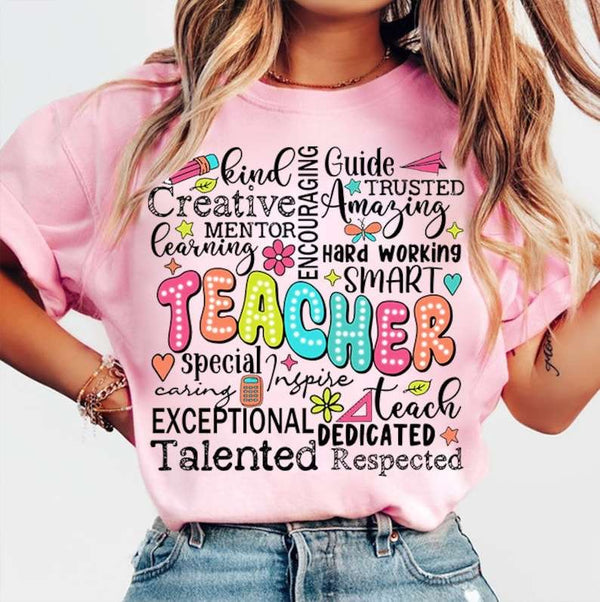 Teacher colorful subway 31938 DTF transfer