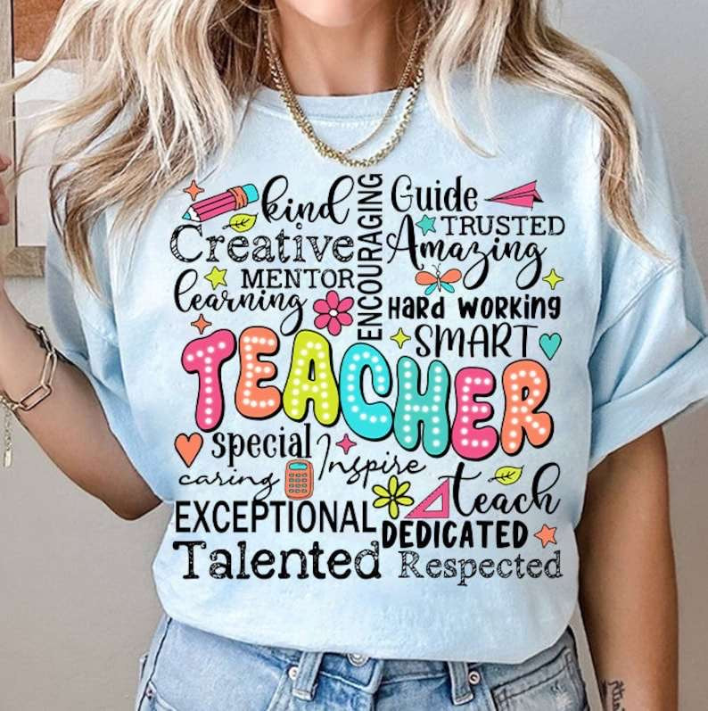 Teacher colorful subway 31938 DTF transfer