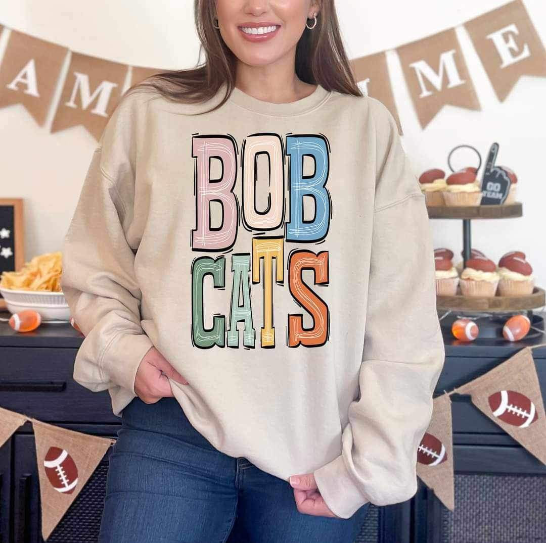 Bobcats pastel font 16306 DTF Transfer