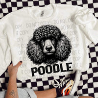 Poodle BLACK (SWD) 21622 DTF transfer