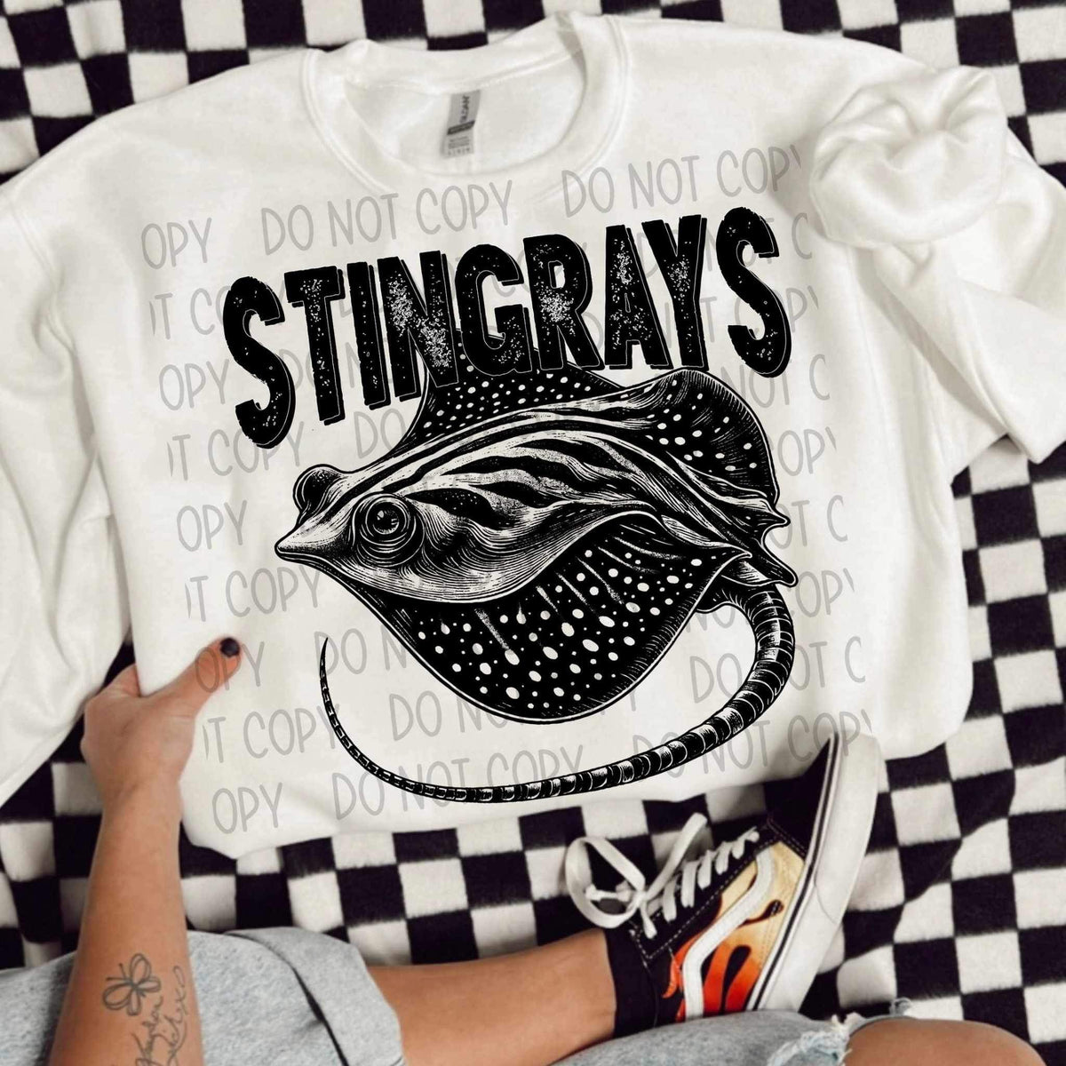 Stingrays BLACK (SWD) 21616 DTF transfer