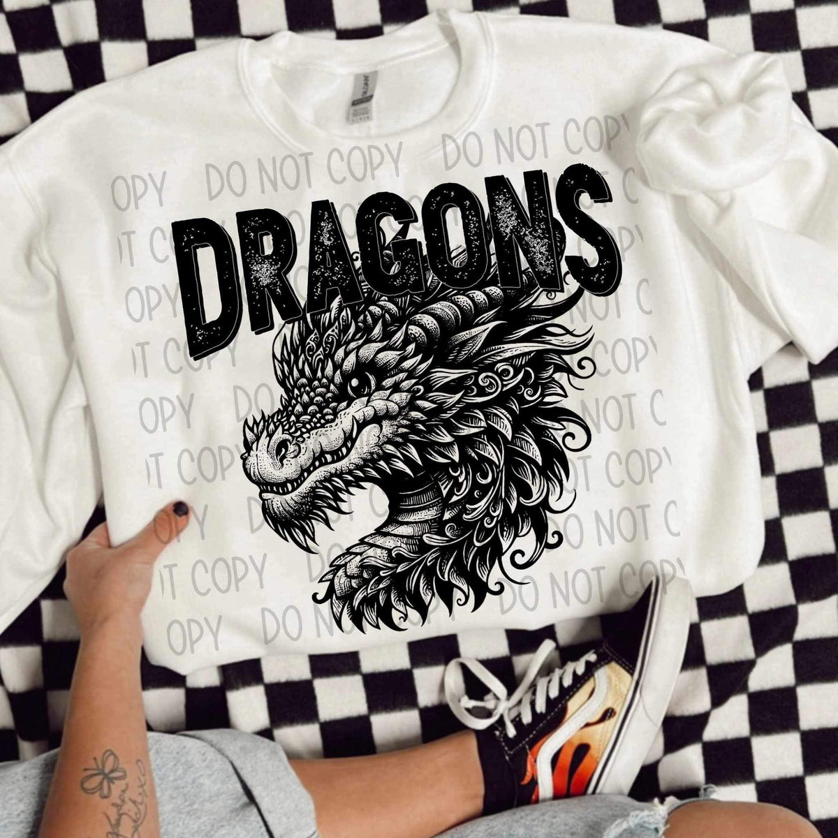 Dragons BLACK (SWD) 21611 DTF transfer