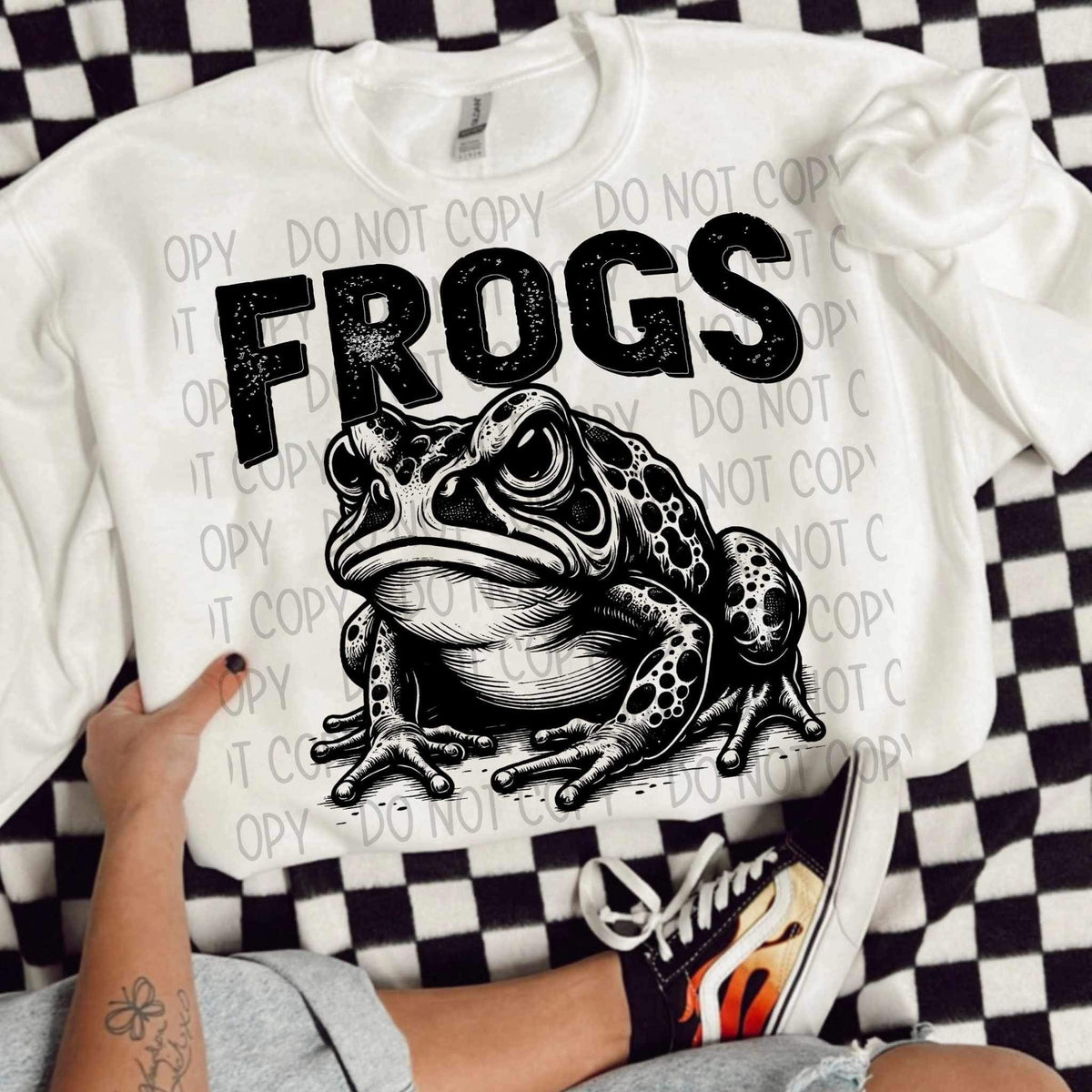Frogs BLACK (SWD) 21608 DTF transfer