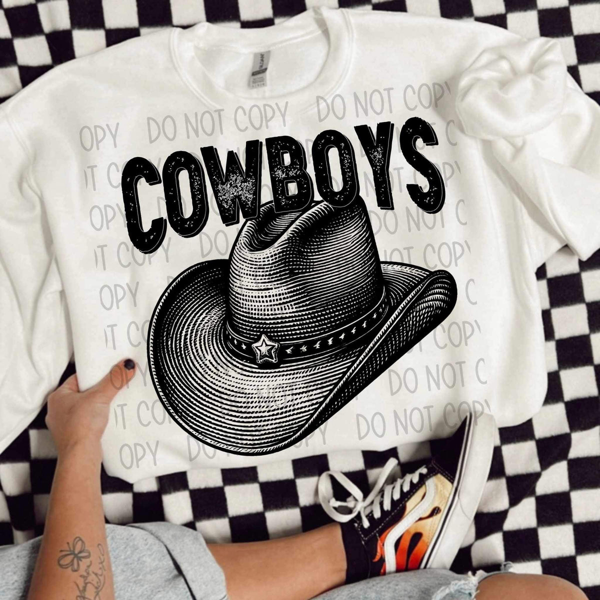 Cowboys BLACK (SWD) 21603 DTF transfer