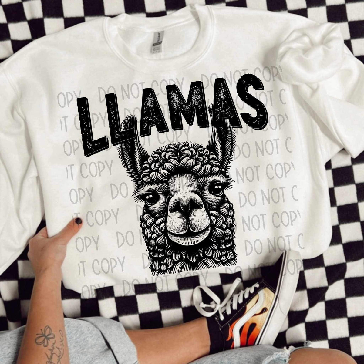 Llamas BLACK (SWD) 21600 DTF transfer