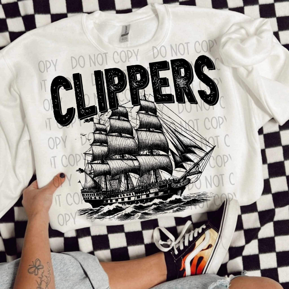 Clippers BLACK (SWD) 21598 DTF transfer