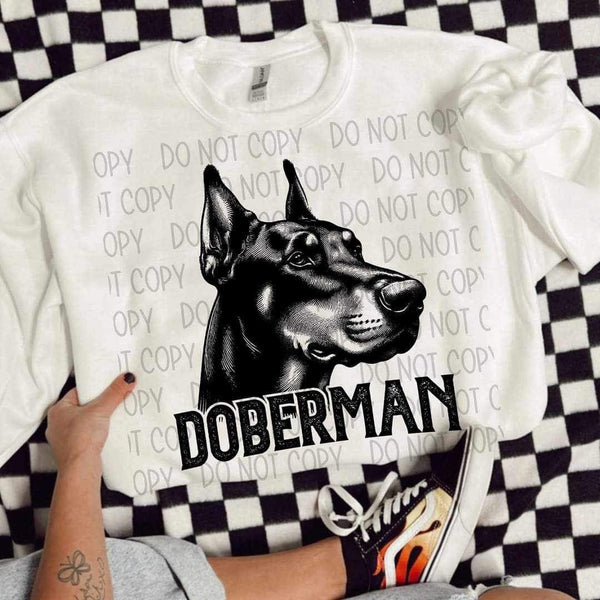 Doberman BLACK (SWD) 21637 DTF transfer