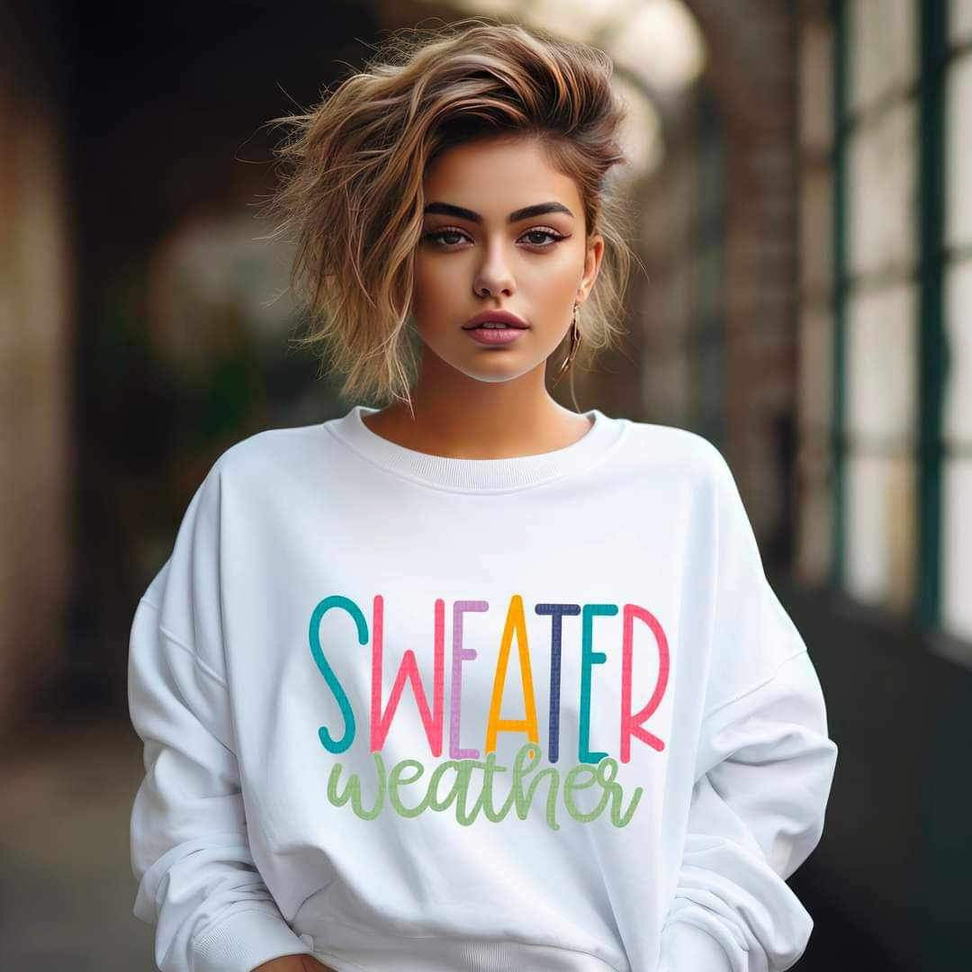 Sweater weather multi color 16362 DTF Transfer