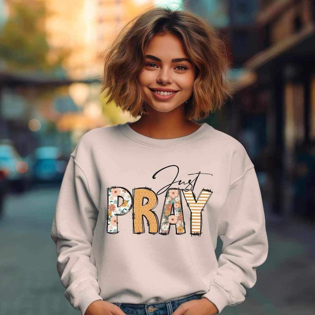 Just pray yellow patterns 16359 DTF Transfer