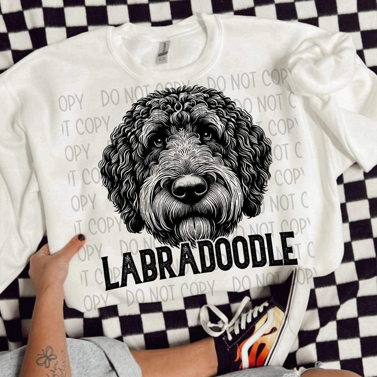 Labradoodle BLACK (SWD) 21658 DTF transfer