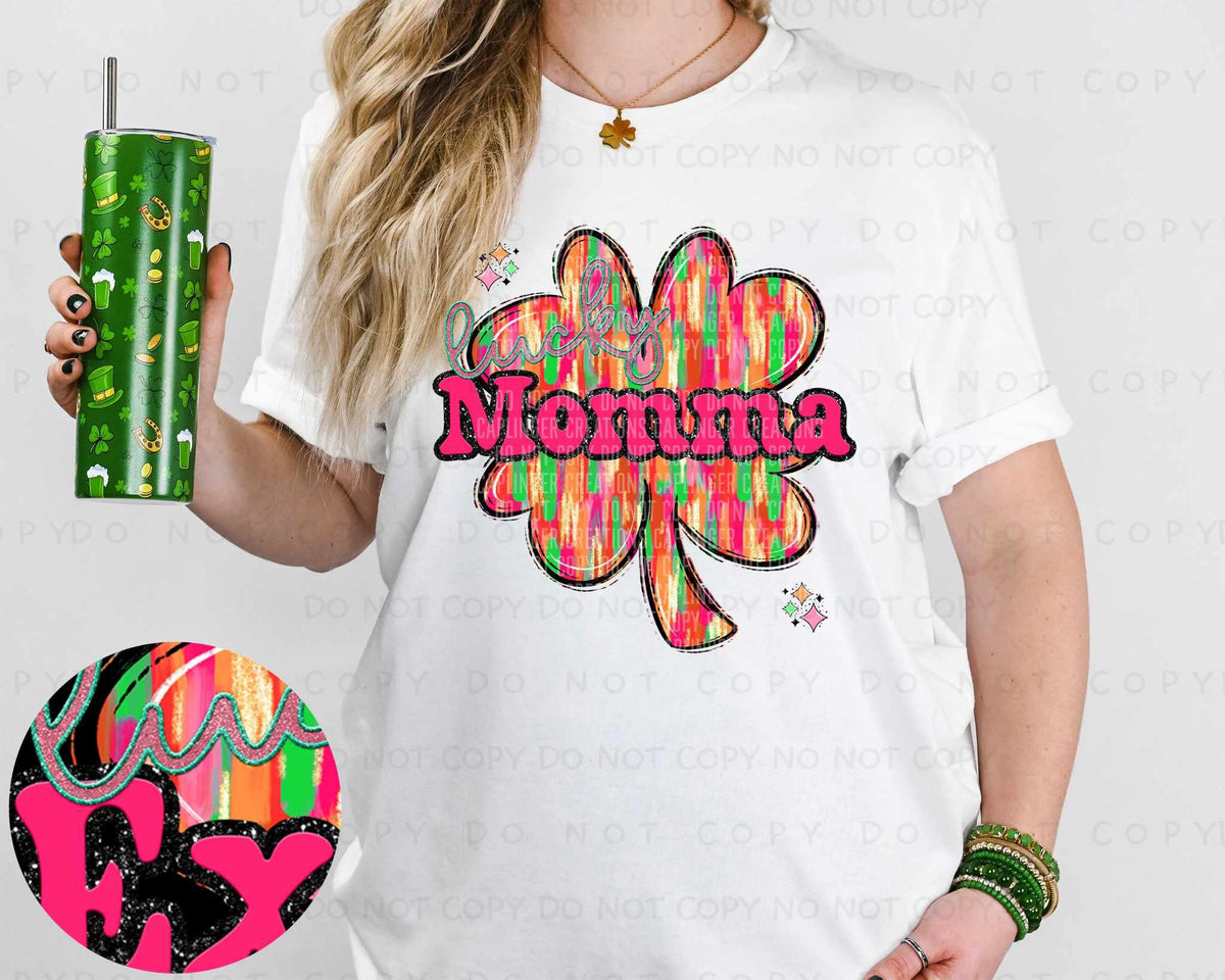 Momma brushstroke clover (Caplinger) 80323 DTF transfer