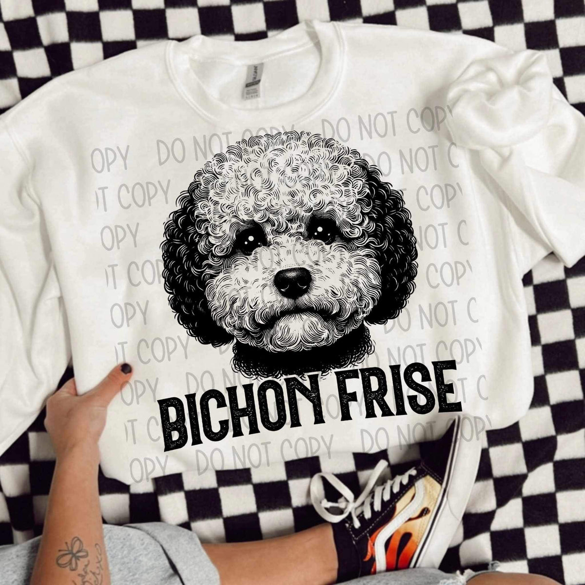 Bichon frise BLACK (SWD) 21656 DTF transfer