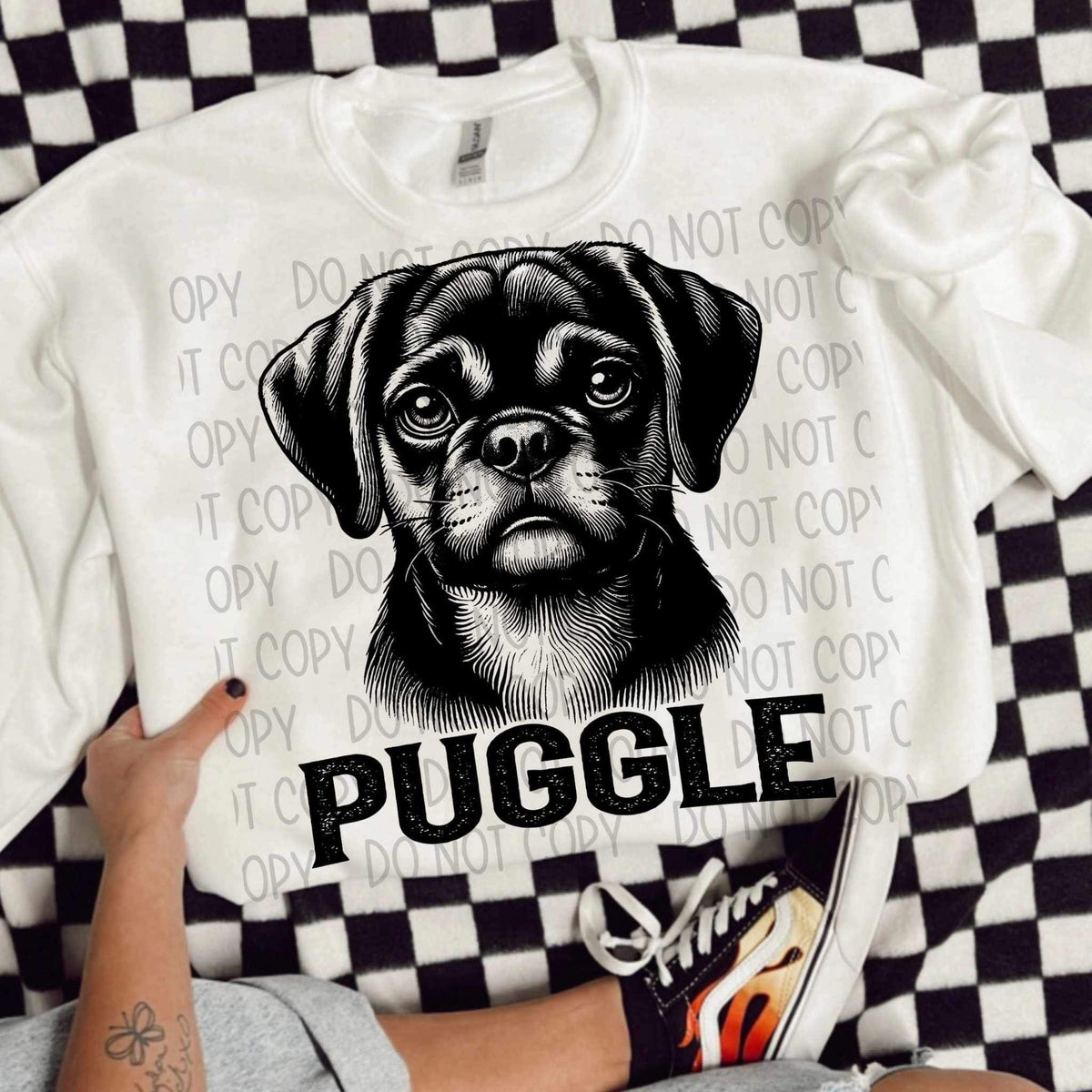 Puggle BLACK (SWD) 21655 DTF transfer