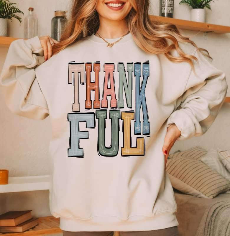 Thankful pastel color 16486 DTF Transfer