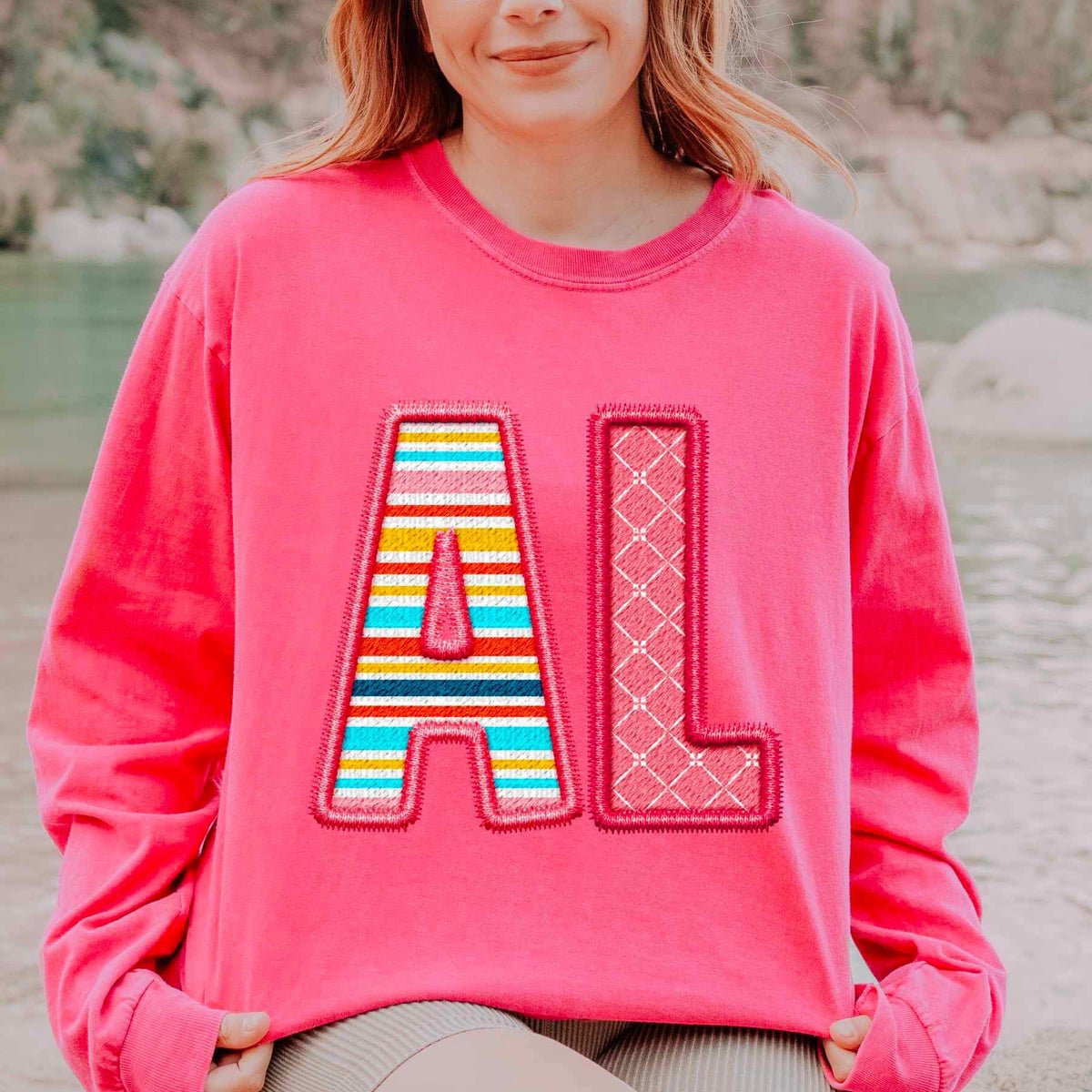 AL spring patterned embroidery 21725 DTF transfer