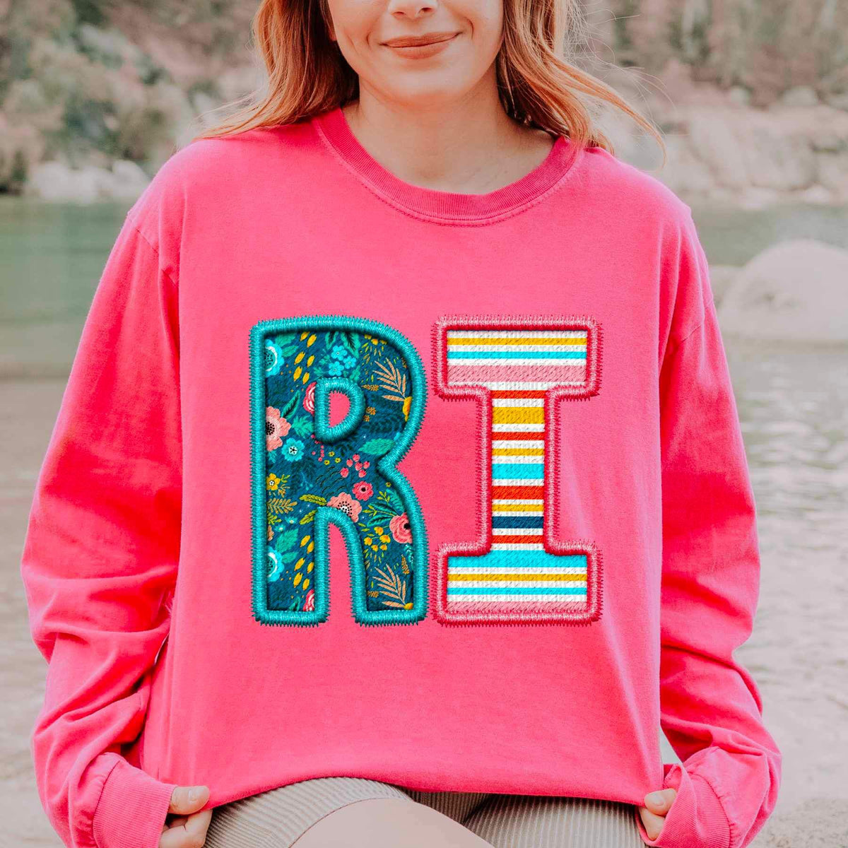 RI spring patterned embroidery 21723 DTF transfer