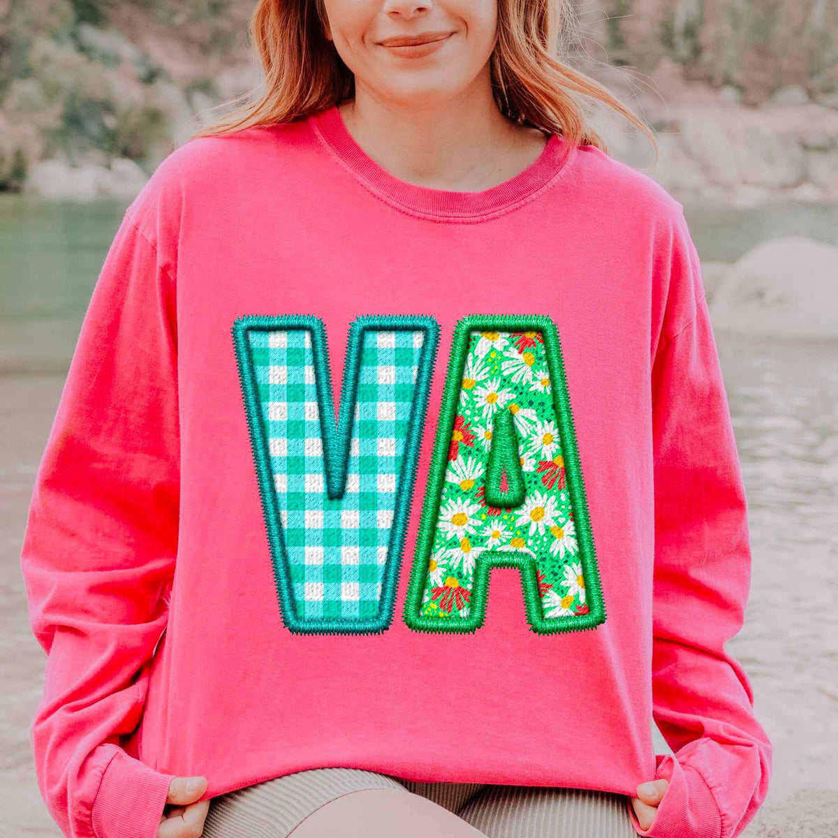 VA spring patterned embroidery 21721 DTF transfer