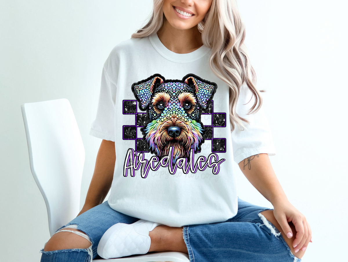 Airedales (balls) (C's) DTF transfers