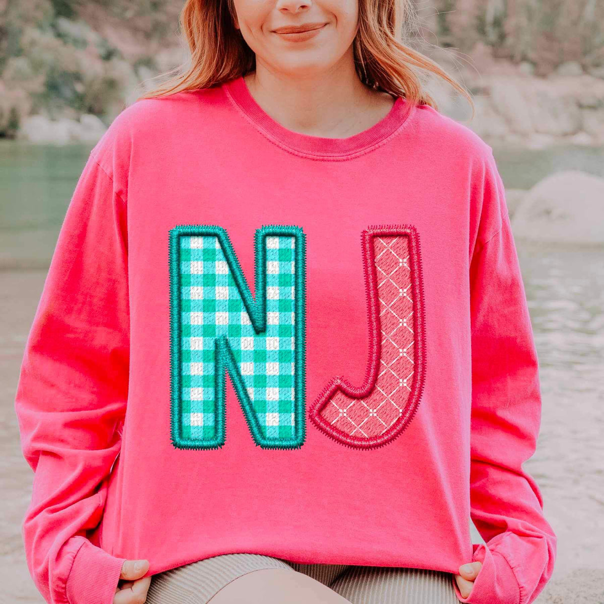 NJ spring patterned embroidery 21702 DTF transfer