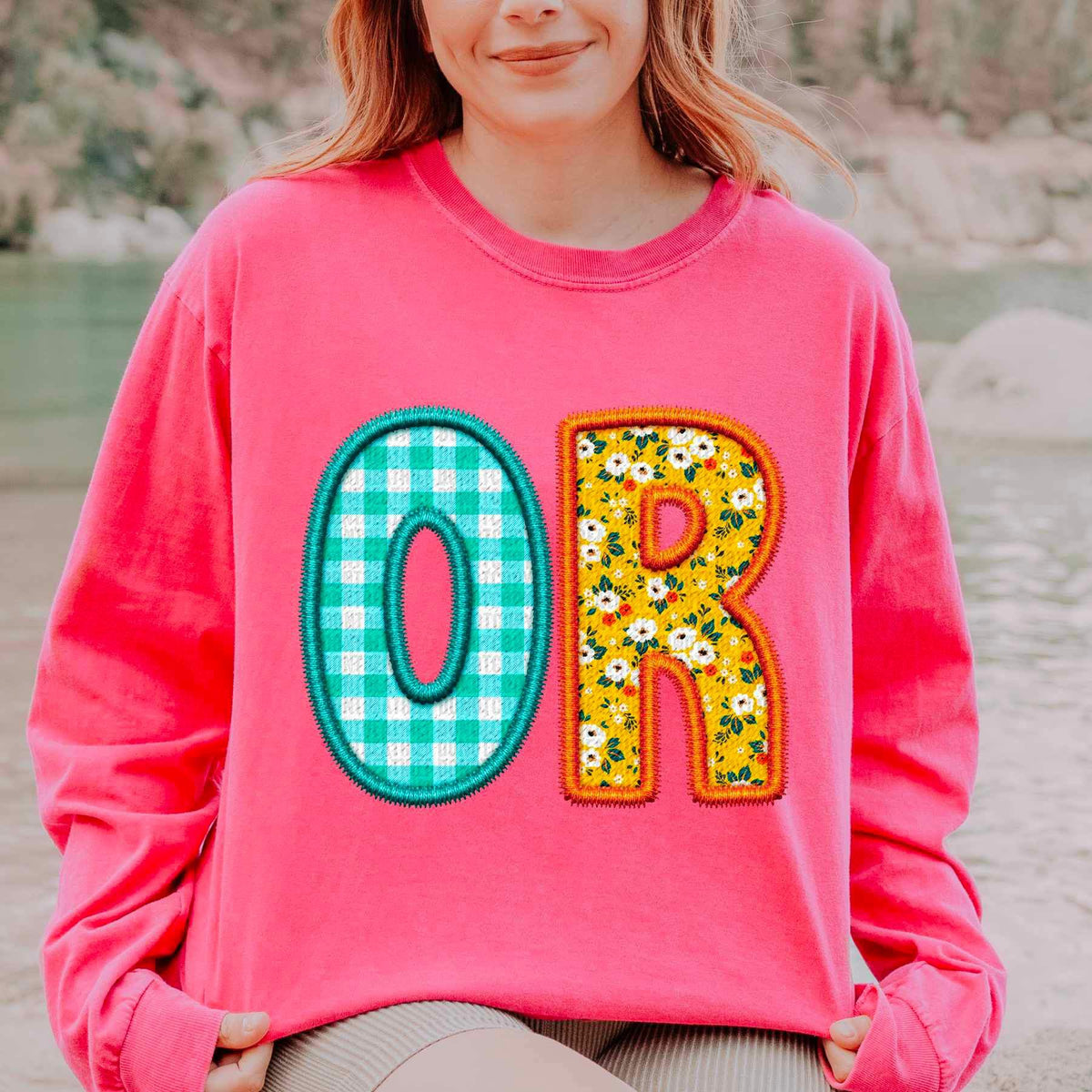 OR spring patterned embroidery 21700 DTF transfer