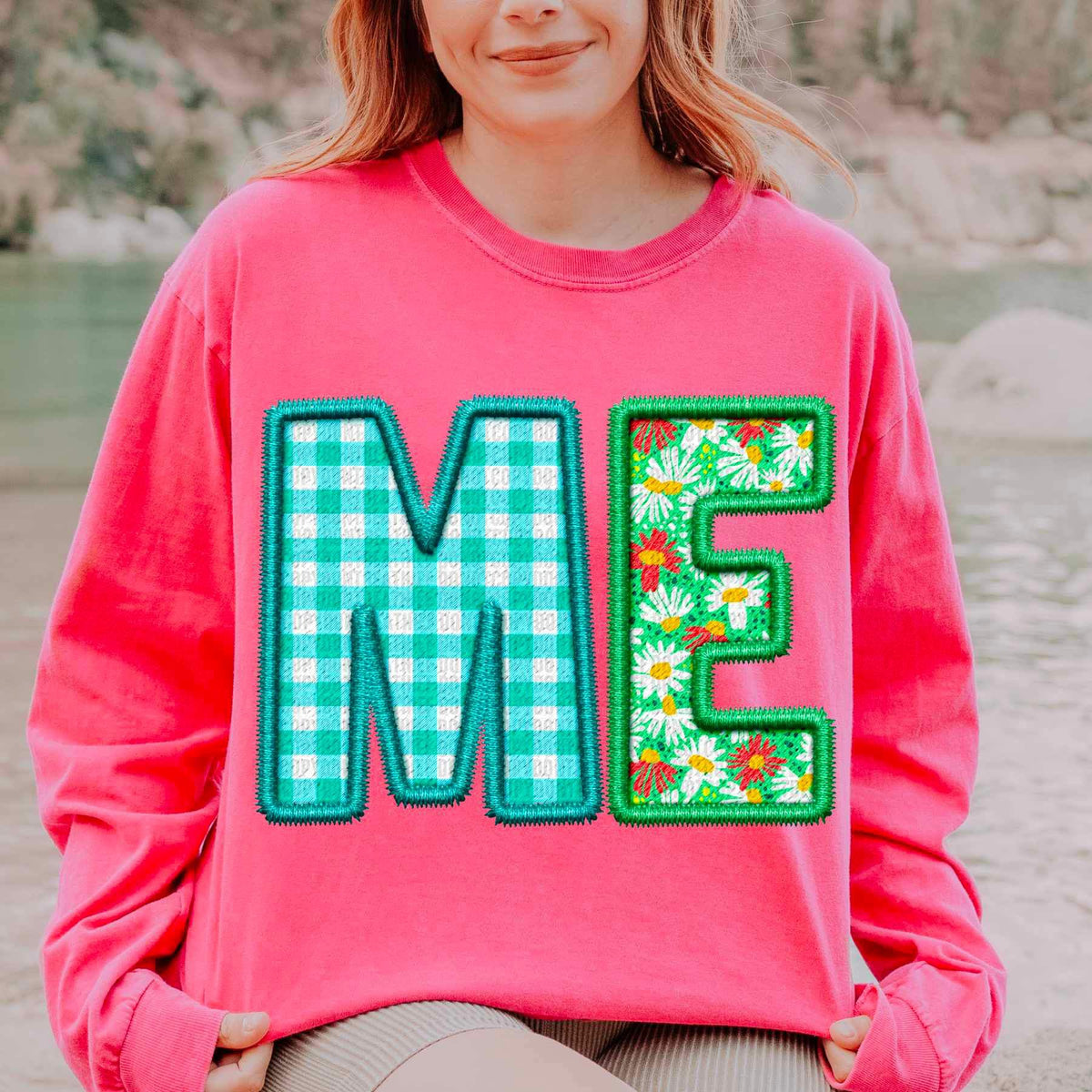 ME spring patterned embroidery 21694 DTF transfer