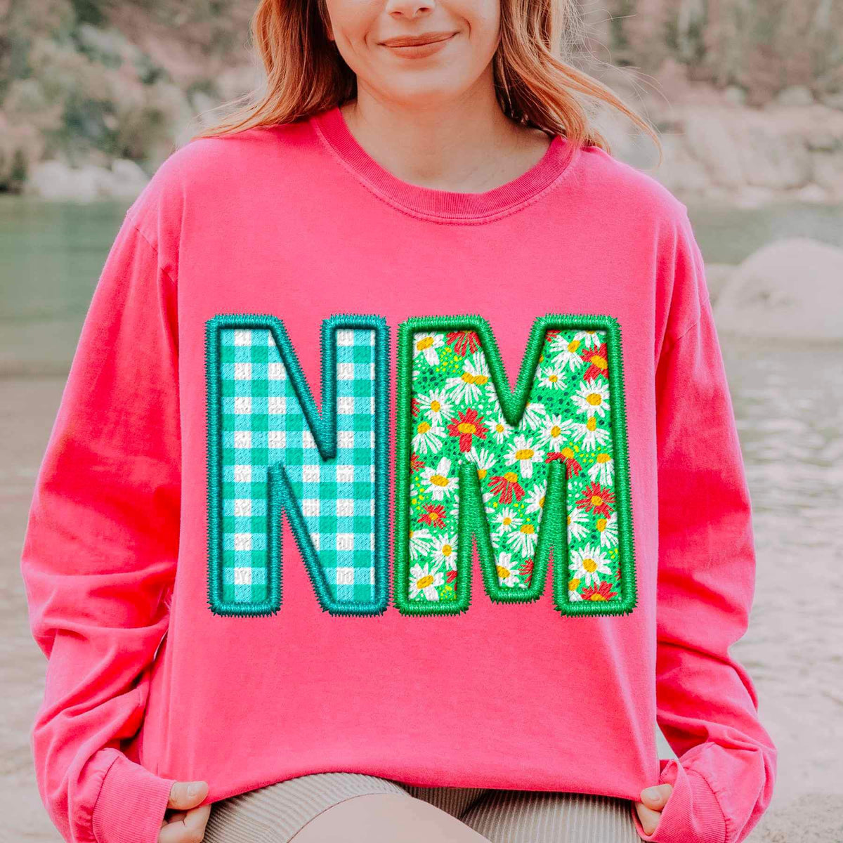 NM spring patterned embroidery 21692 DTF transfer