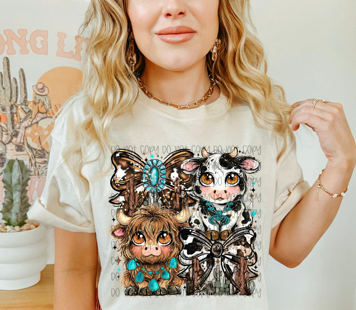 Cows and bows (SSD) DTF transfer