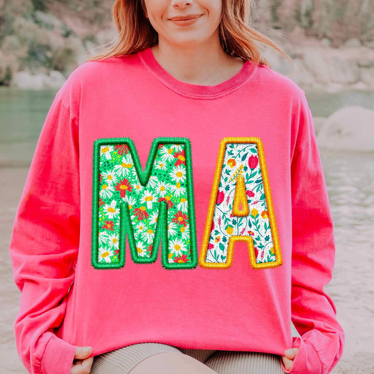 MA spring patterned embroidery 21684 DTF transfer