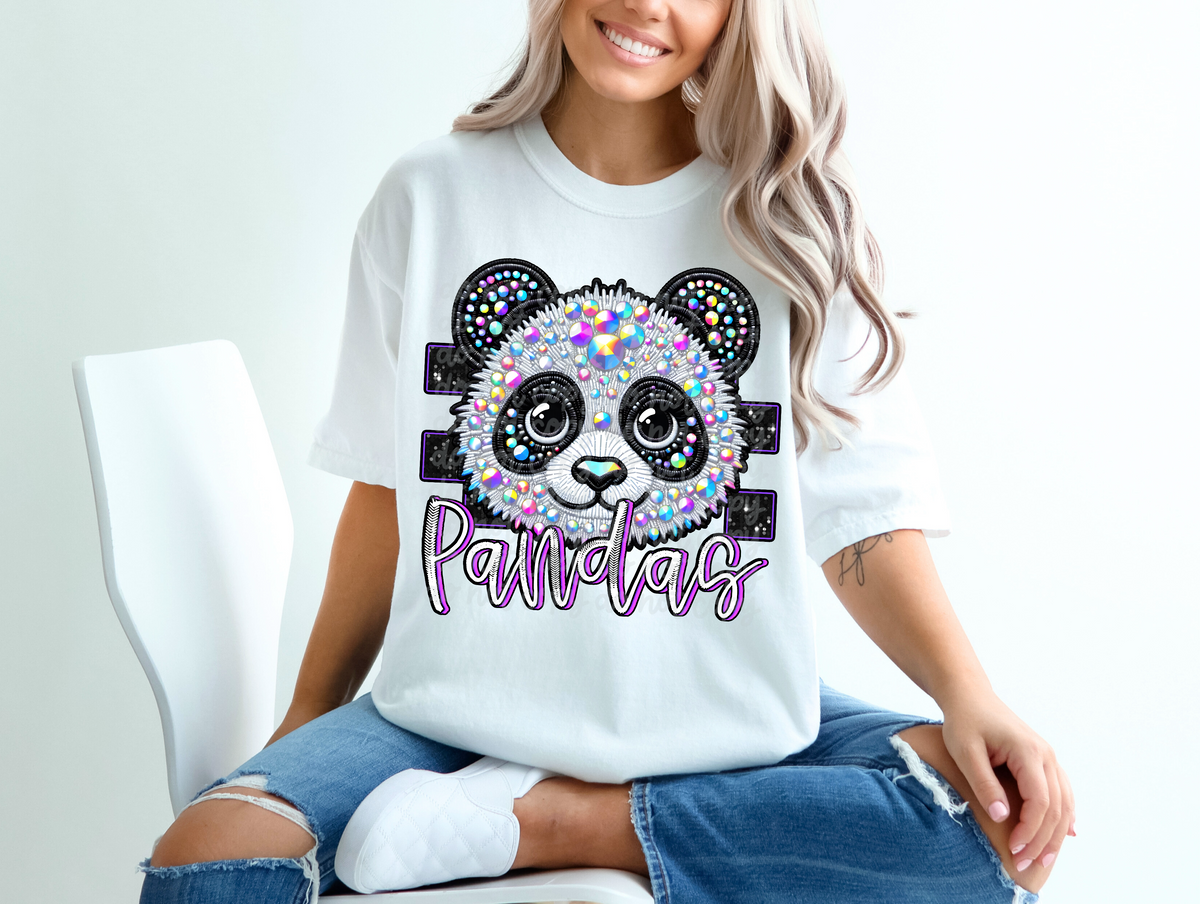 Pandas (balls) (C's) DTF transfers