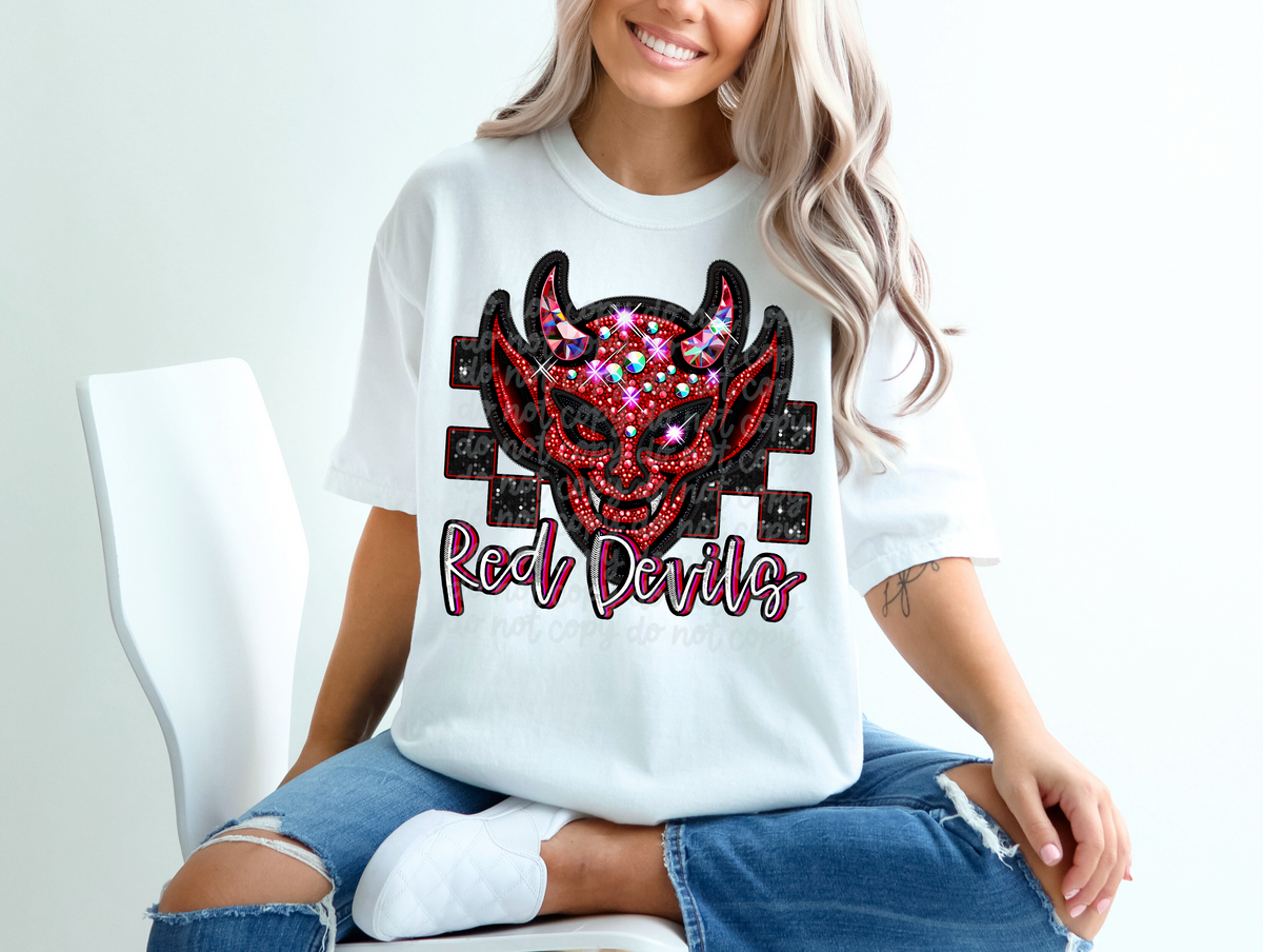 Red devils (balls) (C's) DTF transfers
