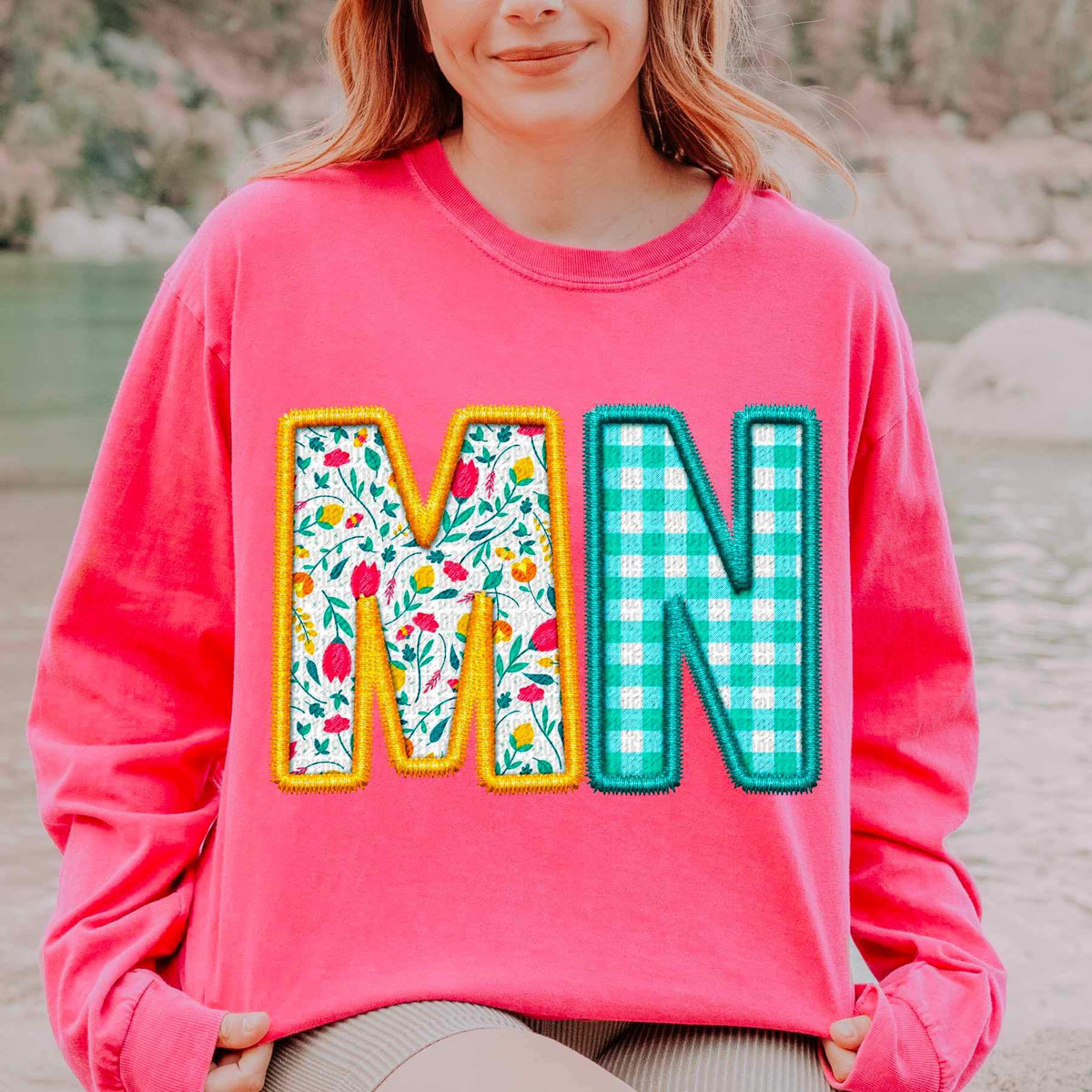 MN spring patterned embroidery 21677 DTF transfer