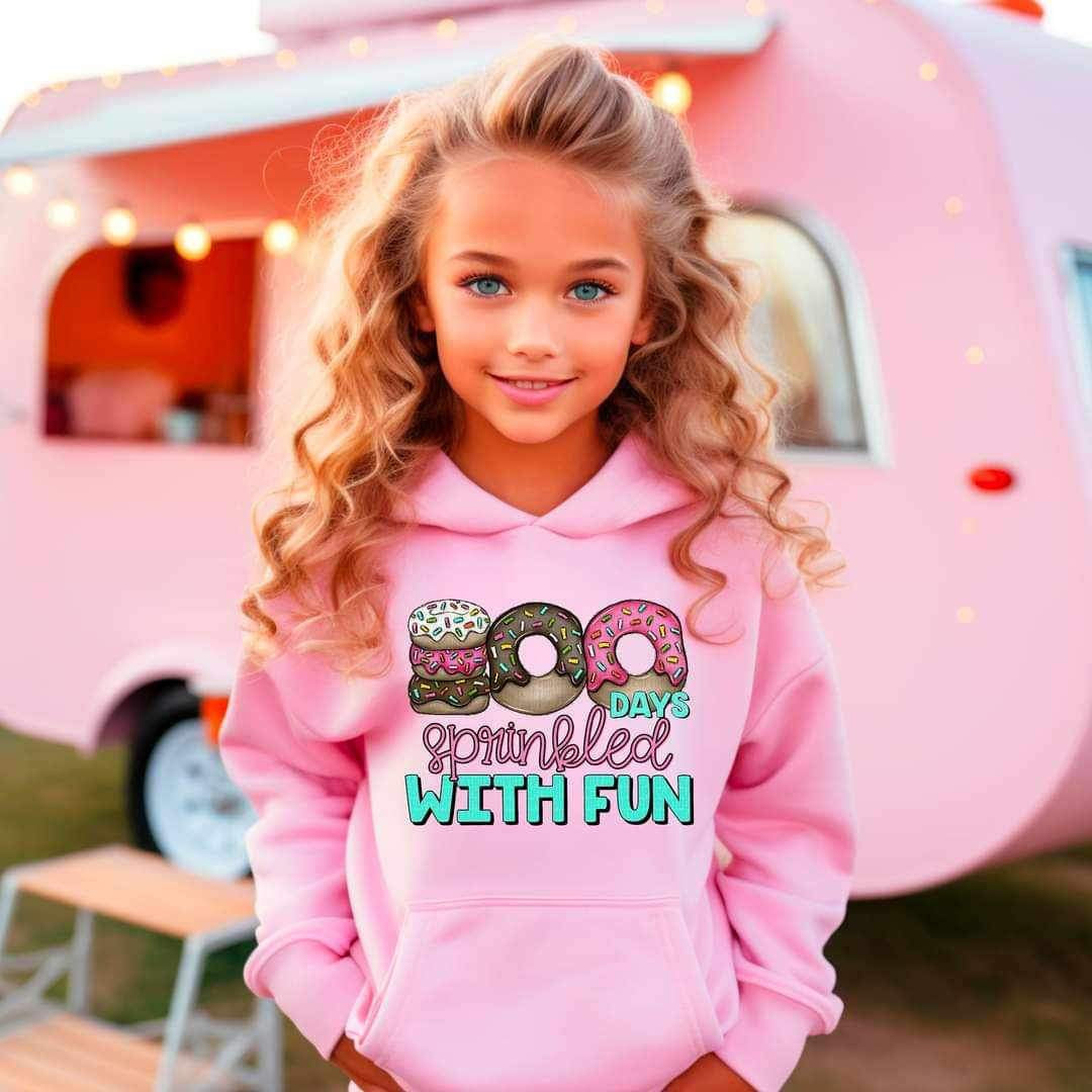 100 days sprinkled with fun doughnuts 16630  DTF Transfer