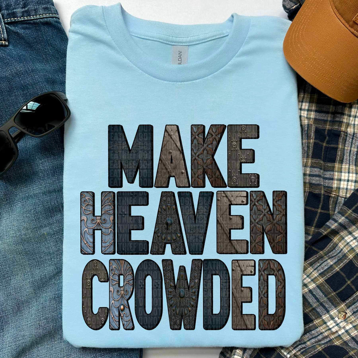 Make heaven crowded dark colors 21769 DTF transfers