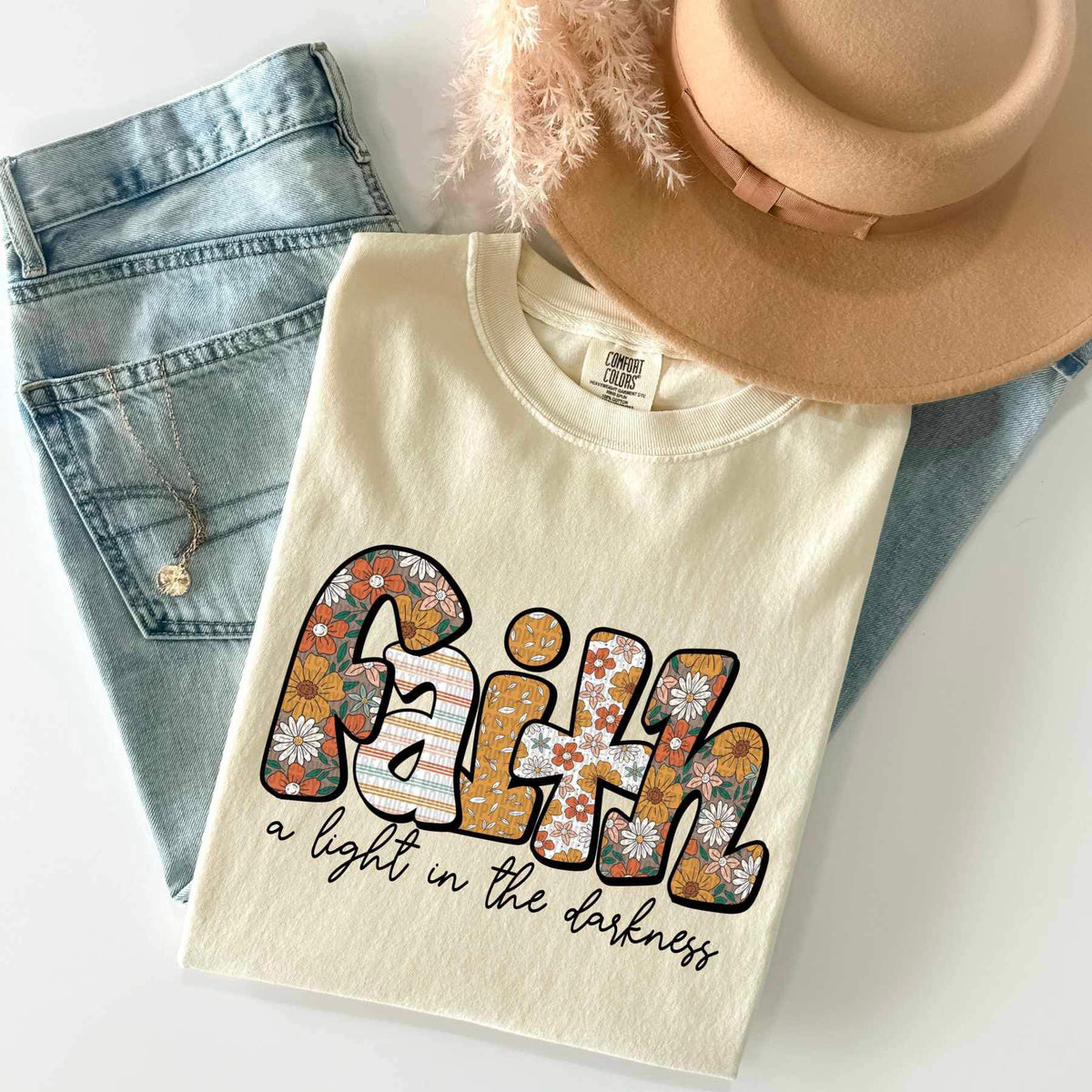 Faith a light in the darkness 21756 DTF transfer