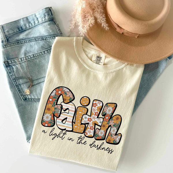 Faith a light in the darkness 21756 DTF transfer