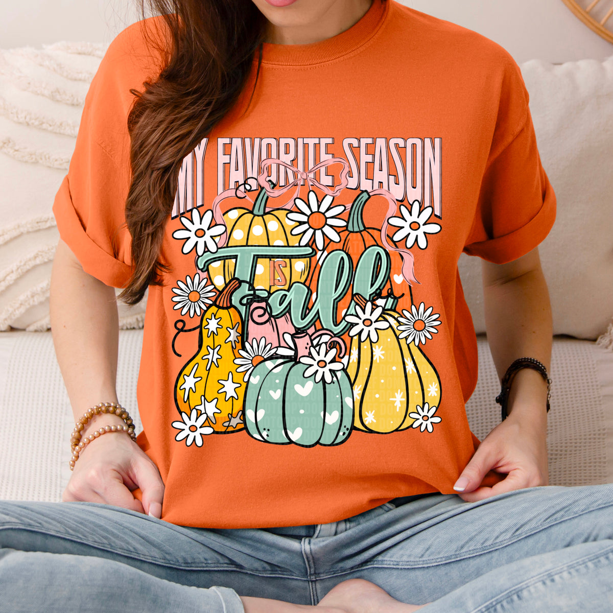 My Favorite Season Is Fall pumpkins and gourds 113329 DTF transfer