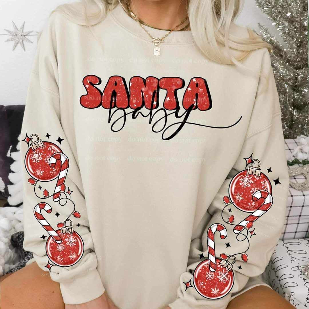 Santa baby (front and sleeves included) (CSC) 64381 DTF transfer