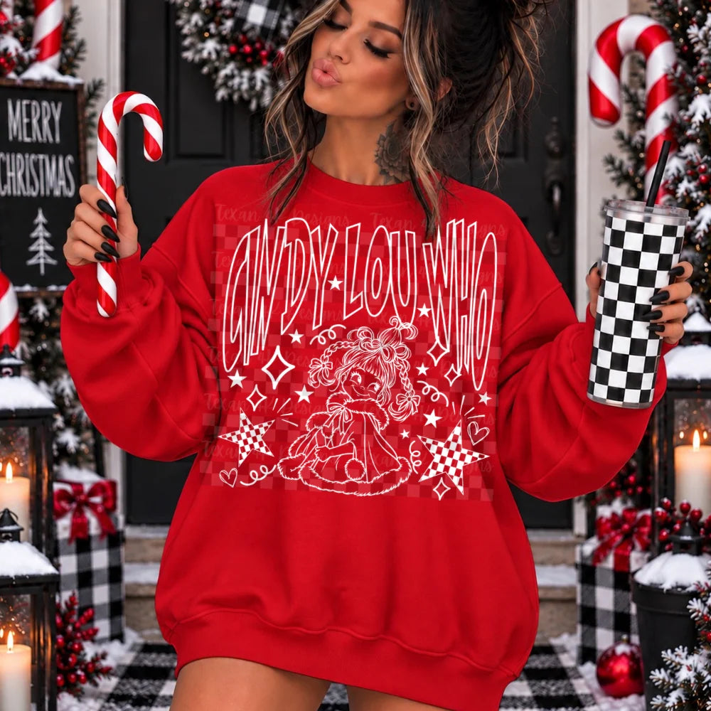 Cindy Lou WHITE (Texan) DTF Transfer