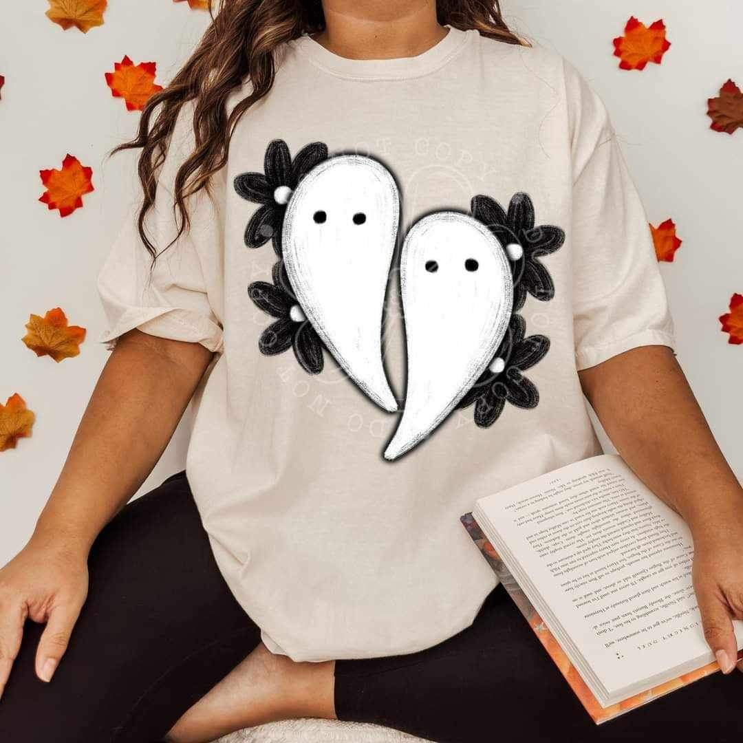 Ghost couple flowers (lyttle) 34457DTF Transfer