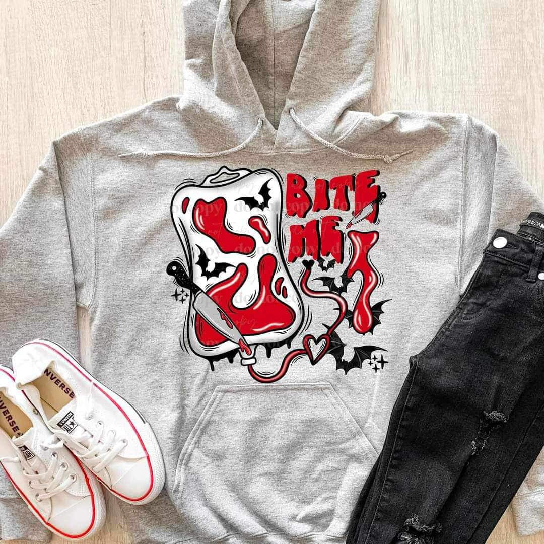 Bite me (iv bag and knife) 16667 DTF Tranfer